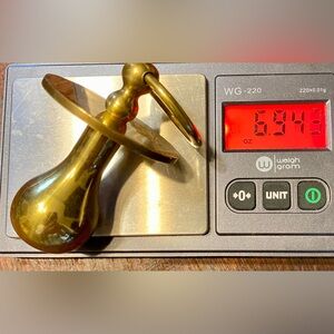 Vintage  Collector’s Solid Brass Pacifier Decoration Or Paper Weight- Heavy